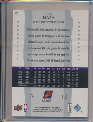 Upper Deck 2009-2010 Exquisite Collection Base #22 Steve Nash 4/199