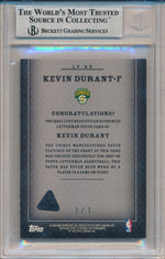 Topps  2007-2008 Letterman Letterman Patches #LP-KD Kevin Durant 1/1 / BGS Grade 8.5