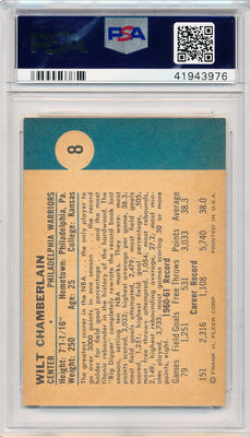 Fleer 1961 Sportscard Guaranty  #8 Wilt Chamberlain  / PSA Grade 6 / BGS Grade None