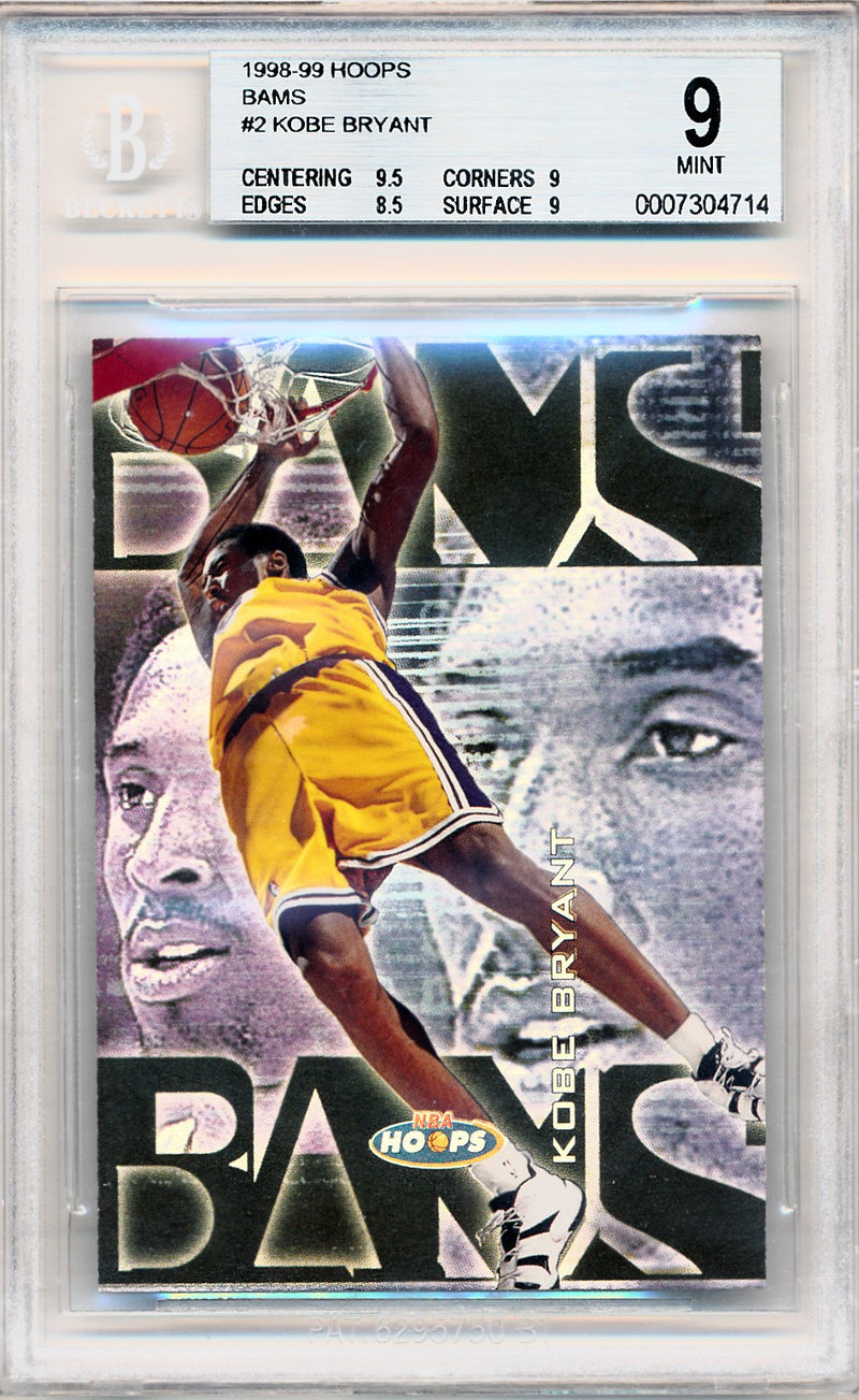 Hoops 1998-1999 Bams  #2 Kobe Bryant 185/250 / BGS Grade 9