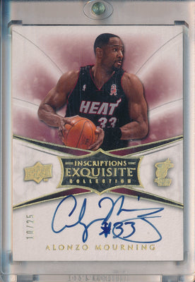 Upper Deck 2008-2009 Exquisite Collection Inscriptions #SCRIPT-AM Alonzo Mourning 10/25