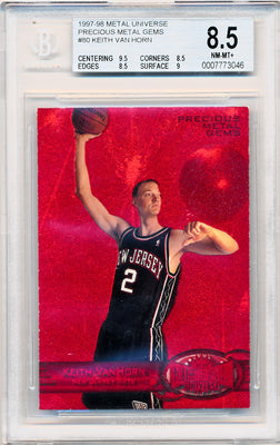 Skybox 1997-1998 Metal Universe Championship Precious Metal Gems Red #80 Keith Van Horn 45/100 / BGS Grade 8.5