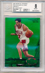 Skybox 1997-1998 Metal Universe Championship Precious Metal Gems Green #61 Toni Kukoc 6/100 / BGS Grade 8