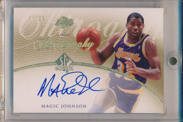 Upper Deck 2007-2008 SP Game Used Chirography #CR-JO Magic Johnson 14/25
