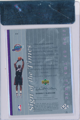 Upper Deck 1999-2000 SP Authentic Sign Of The Times #KM Karl Malone  / PSA Grade 7