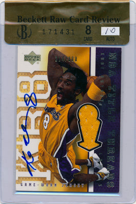 Upper Deck 2000 NBA Title Threads Authentic Game Worn Jersey #KB2000 Kobe Bryant 214/300 / Auto Grade 10