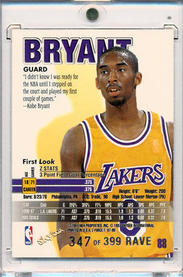 Skybox 1997 Z-Force  #88 Kobe Bryant 347/399