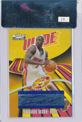 Topps 2003-2004 Finest Gold Refractor #158 Dwyane Wade 22/25 / BGS Grade 8.5 / Auto Grade 10