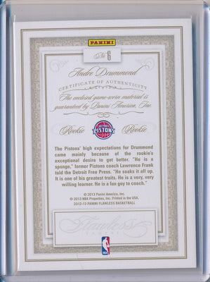 Panini 2012-2013 Flawless Ruby Jumbo Patches #6 Andre Drummond  07/15 / BGS Grade none