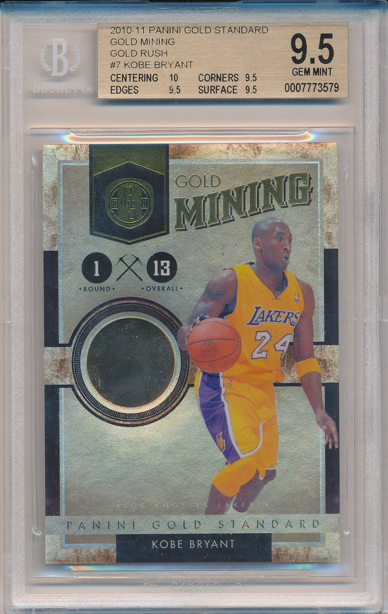 Panini 2010-2011 Gold Standard Gold Mining #7 Kobe Bryant 3/8 / BGS Grade 9.5