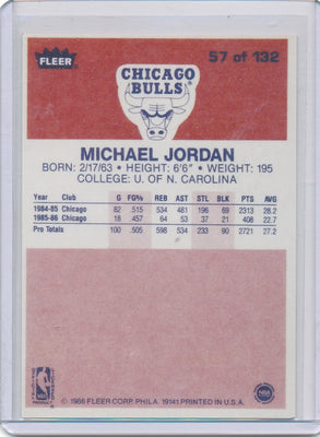 Fleer 1986 Premier  #57 Michael Jordan 57/132