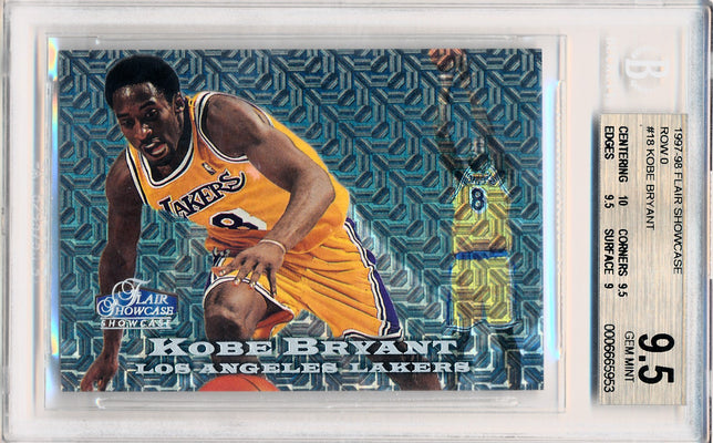 Fleer 1997-1998 Flair Showcase Row 0 #18 Kobe Bryant 47/250 / BGS Grade 9.5