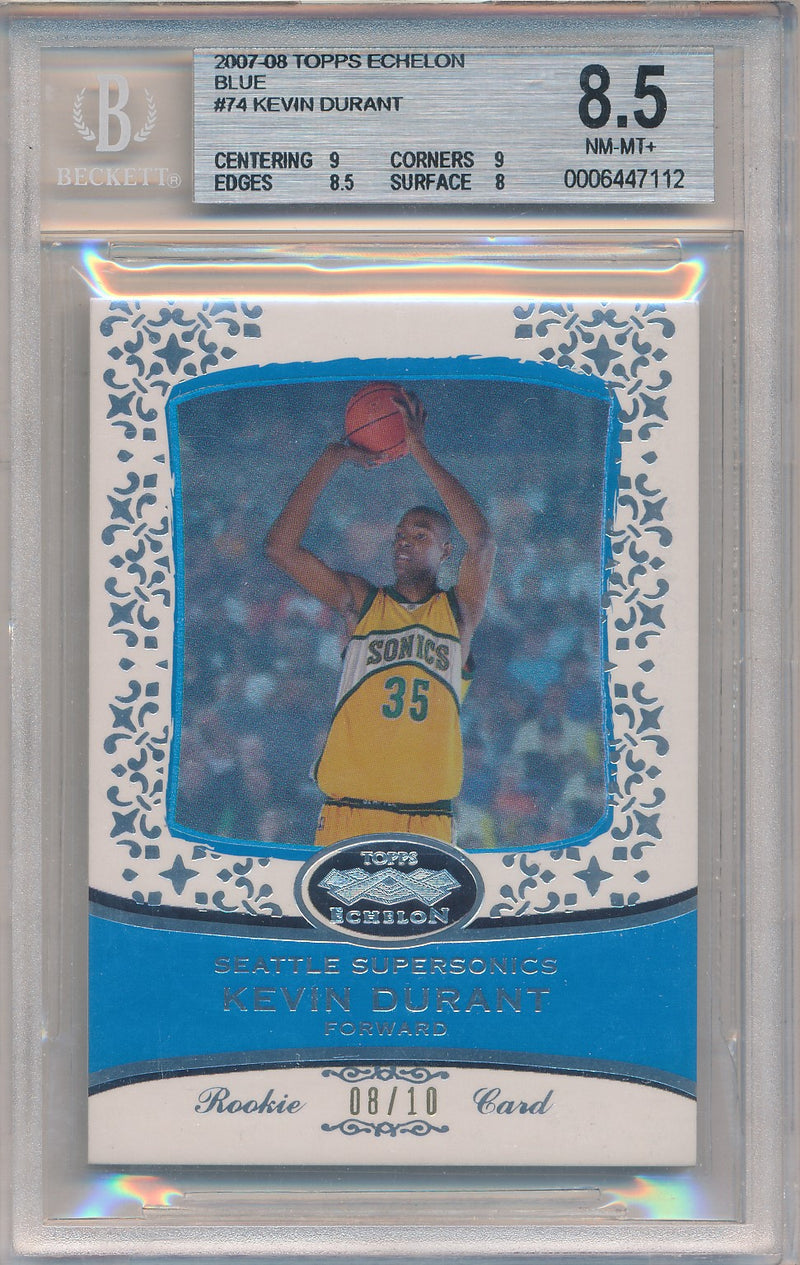 Topps  2007-2008 Ecehlon Blue #74 Kevin Durant 8/10 / BGS Grade 8.5