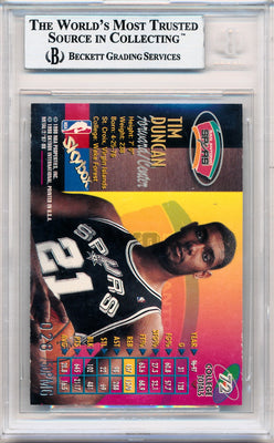 Skybox 1997-1998 Metal Universe Championship Precious Metal Gems #72 Tim Duncan 28/50 / BGS Grade 9