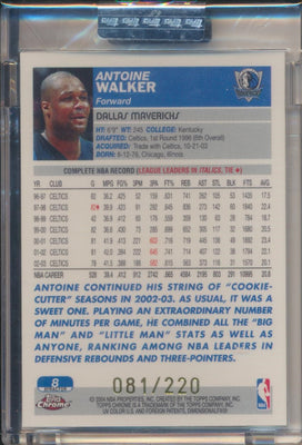 Topps  2003-2004 Chrome  X-Fractor #8 Antoine Walker 81/220