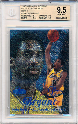 Fleer 1997-1998 Flair Showcase Legacy Collection Row 1 #18 Kobe Bryant 30/100 / BGS Grade 9.5