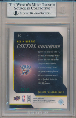 Upper Deck  2008-2009 SkyBox Metal Universe Precious Metal Gems #30 Kevin Durant 6/50 / BGS Grade 9