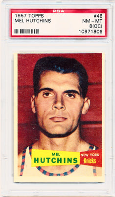 Topps Bowman 1957 New York Knicks  #46 Mel Hutchins   / PSA Grade 8