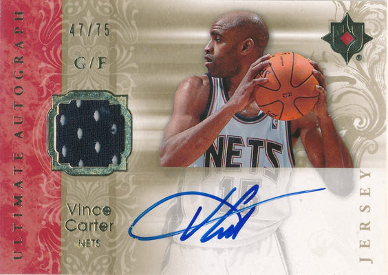 Upper Deck 2006-07 Ultimate Collection  Ultimate Jersey Autographs #AU-VC Vince Carter 47/75