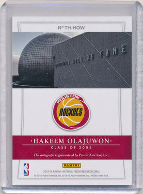 Panini 2015-2016 National Treasures  Treasures Of The Hall #TH-HOW Hakeem Olajuwon 6/10