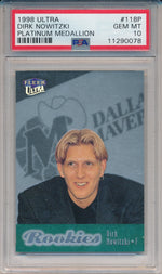 Fleer 1998-1999 Fleer Ultra  Platinum Medallion  #118P Dirk Nowitzki 29/66 / PSA Grade 10