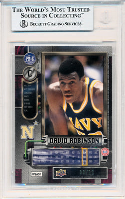 Upper Deck 2011-12 Fleer Retro Precious Metal Gems GREEN #PM-6 David Robinson 8/10 / BGS Grade 9