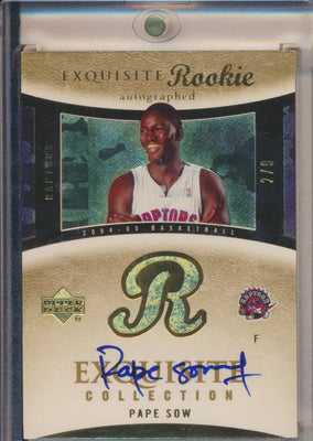 Upper Deck 2004-2005 Exquisite Collection Gold RPA #77 Pape Sow 2/9