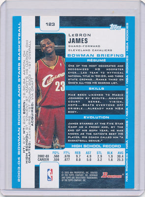 Topps 2003-2004 Bowman Rookie Card #123 Lebron James