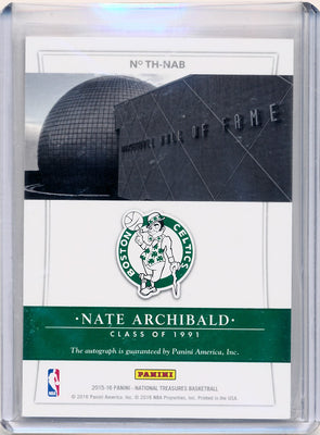 Panini 2015-2016 National Treasures  Treasures Of The Hall #TH-NAB Nate Archibald 9/10