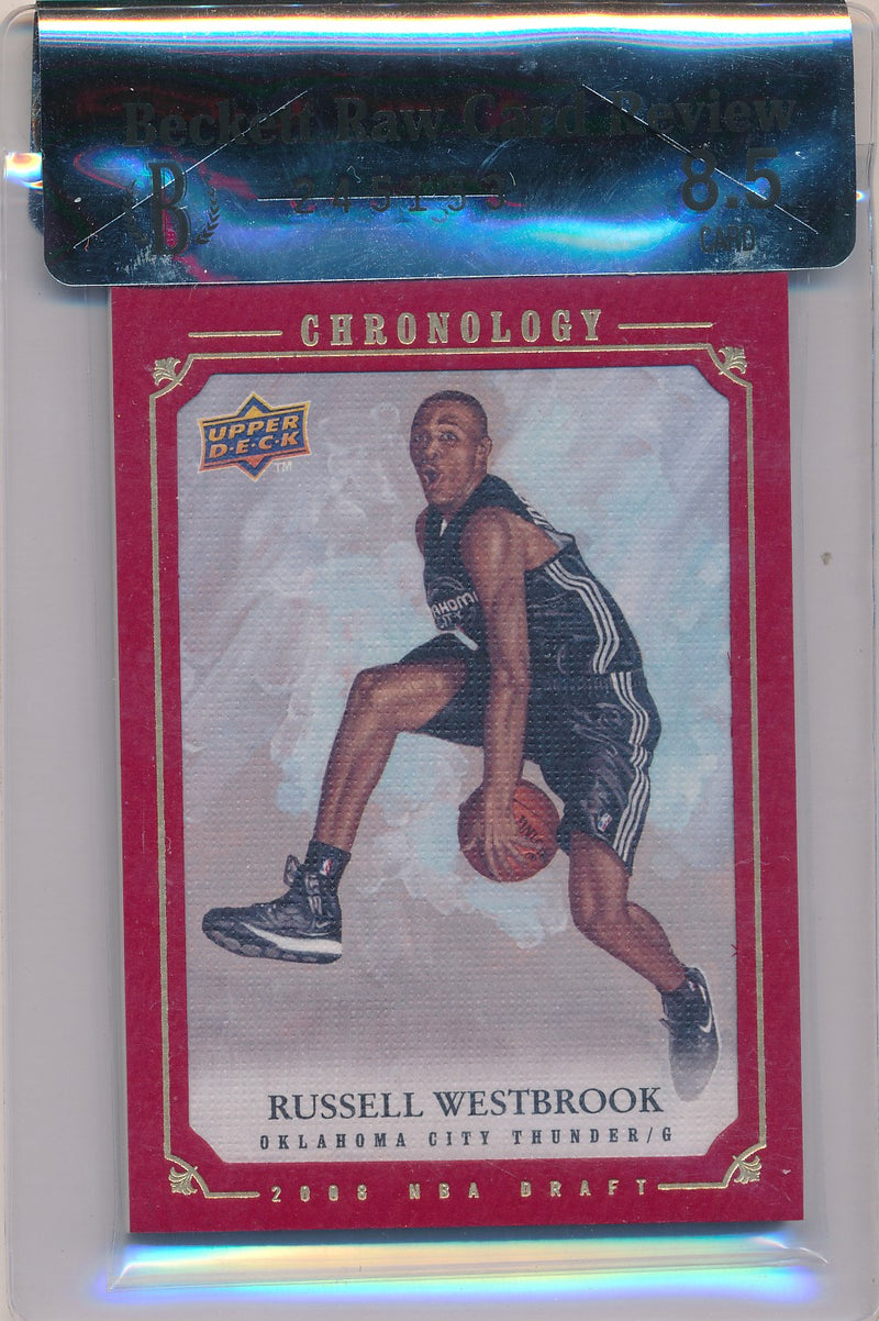 Upper Deck 2008-09 Chronology Red   #254 Russell Westbrook 8/25 / BGS Grade 8.5