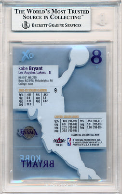 Fleer 2003-2004 E-X Essential Credentials Now #9 Kobe Bryant 6/9 / BGS Grade 8.5