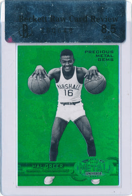 Upper Deck 2011-12 Fleer Retro Precious Metal Gems GREEN #PM-18 Hal Greer 10/10 / BGS Grade 8.5