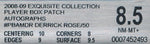 Upper Deck 2008-09 Exquisite Collection Player Box Patch Autographs #PBAM-DR Derrick Rose 21/50 / BGS Grade 8.5 / Auto Grade 10