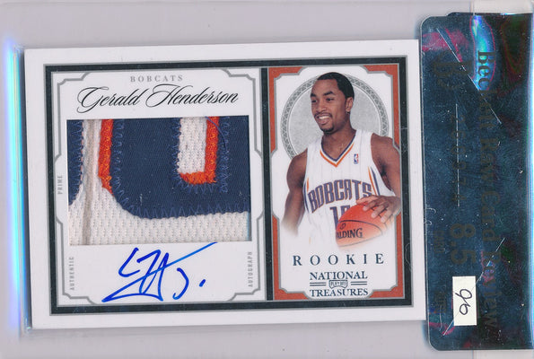 Panini 2009-2010 National Treasures Century Silver #211 Gerald Henderson 43/99 / Auto Grade 9