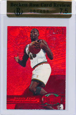 Skybox 1997-1998 Metal Universe Championship Precious Metal Gems Red #67 Shawn Kemp 69/100