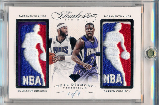 Panini 2012-2013 National Treasures NBA Logoman Combos #DD-SK DeMarcus Cousins / Darren Collison 1/1