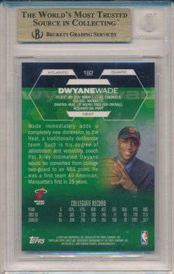 Topps 2003-2004 Finest Rookie card #182 Dwyane Wade  / BGS Grade 9.5