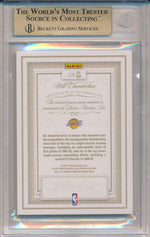 Panini 2012-2013 Flawless Gold Jumbo Patches #53 Wilt Chamberlain 5/5 / BGS Grade 9.5