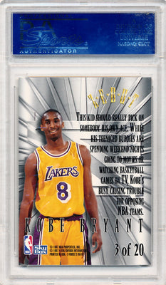 Skybox 1996-1997 Z-Force Z-Peat Zebut #3 Kobe Bryant  / PSA Grade 10