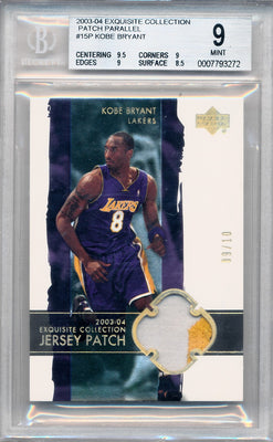 Upper Deck 2003-2004 Exquisite Collection Patch Parallel #15P Kobe Bryant 9/10 / BGS Grade 9