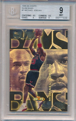 SkyBox 1998-1999 Hoops Slam Bams #1/10SB Michael Jordan 16/100 / BGS Grade 9