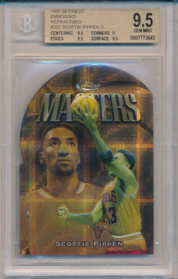 Topps 1997-1998 Topps Finest Embossed #322 Scottie Pippen 31/74 / BGS Grade 9.5