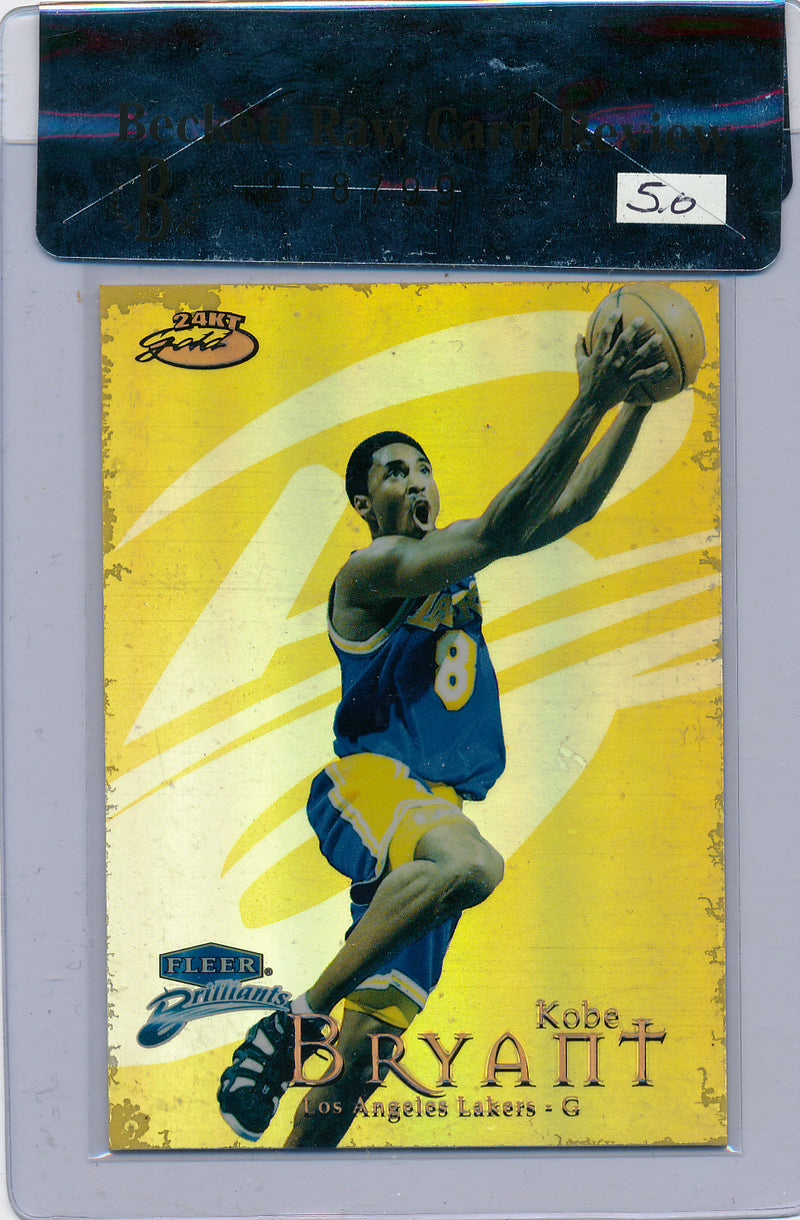 Fleer 1998-1999 24KT Gold Brilliants #70TG Kobe Bryant 8/24