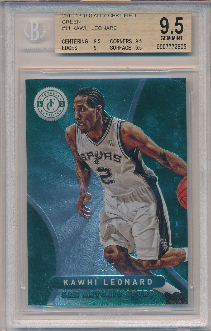 Panini 2012-2013 Totally Certified Green #11 Kawhi Leonard 3/5 / BGS Grade 9.5