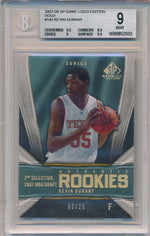 Upper Deck  2007-2008 SP Game Used Gold #142 Kevin Durant 2/25 / BGS Grade 9