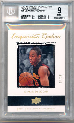 Upper Deck 2009-2010 Exquisite Collection Rookie Parallel #65 DeMar Derozan 3/10 / PSA Grade None  / BGS Grade 9 / Auto Grade None