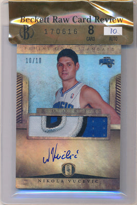 Panini 2012-2013 Gold Standard Rookie   #289 Nikola Vucevic 10/10 / BGS Grade 8 / Auto Grade 10