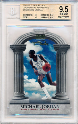 Fleer 2011-2012 Retro Competitive Advantage #1 Michael Jordan 1/20 / BGS Grade 9.5