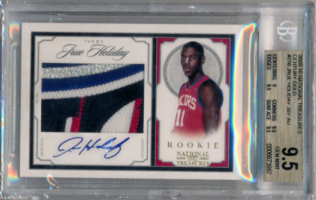 Panini 2009-2010 National Treasures Century Gold #216 Jrue Holiday 18/25 / BGS Grade 9.5 / Auto Grade 10