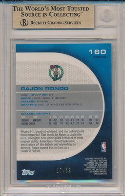 Topps 2005-06 Finest Gold Refractors #160 Rajon Rondo 17/59 / BGS Grade 9.5